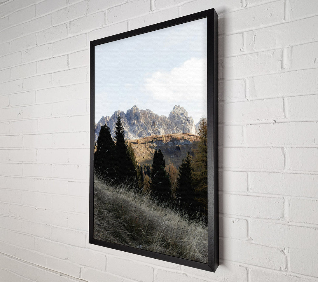  A Canvas Print of Golden Mountain Shadows Canvas Art