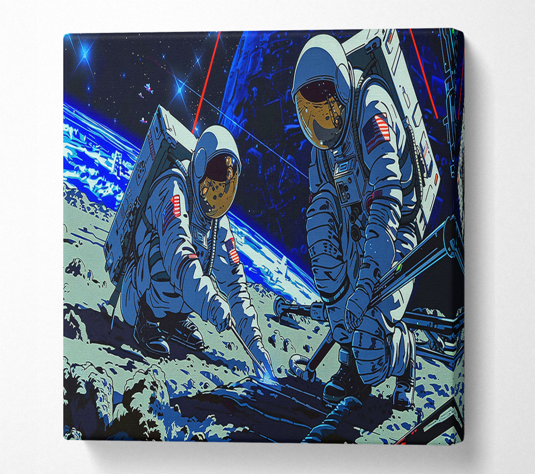  A Canvas Print of Blue Lunar Repair Canvas Wall Art