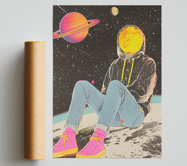 Pink Space Traveler Giclee Print