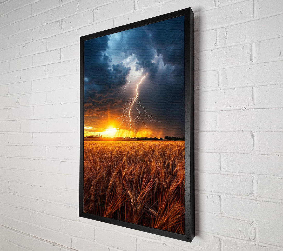  A Canvas Print of Golden Stormy Sunset Canvas Art