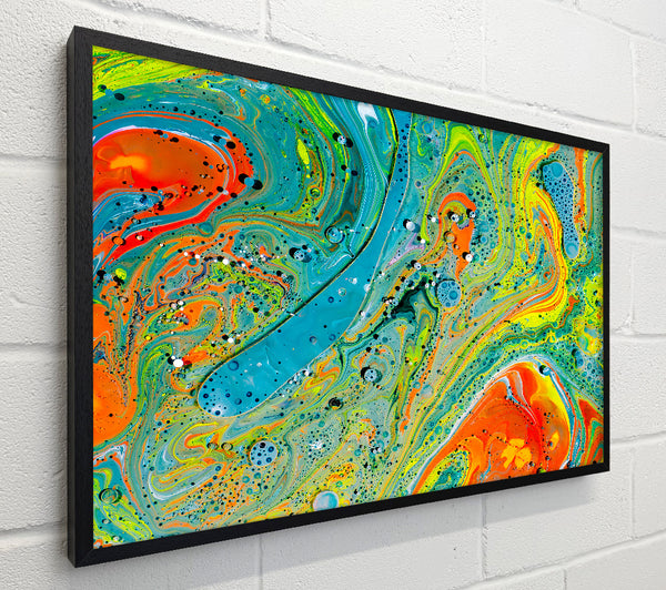 Teal Swirls And Bubbles