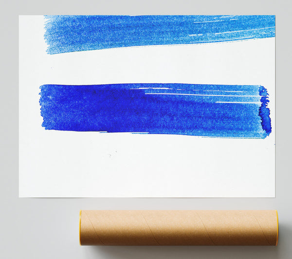 Cobalt Blue Lines Print