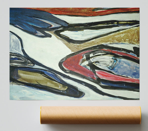 Red And Black Swirls Poster
