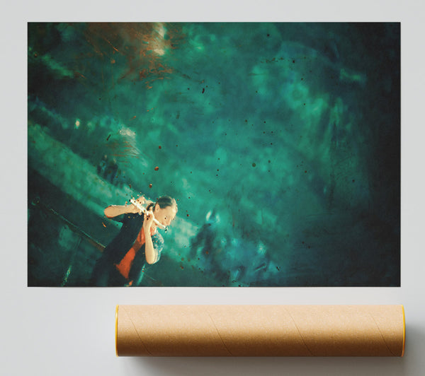 Emerald Flutist'S Dream Print