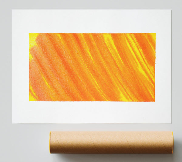 Golden Orange Lines Giclee Print