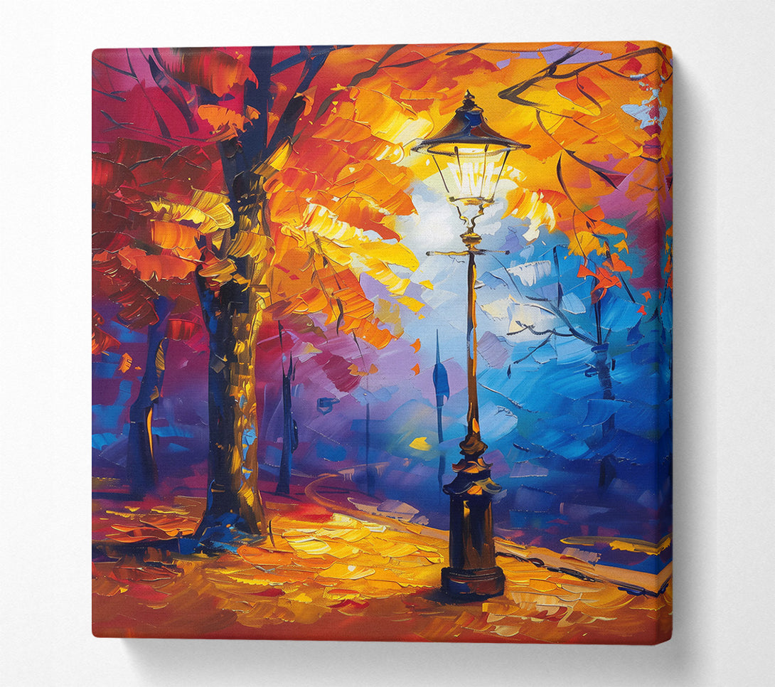  A Canvas Print of Golden Light In Autumn Canvas Print