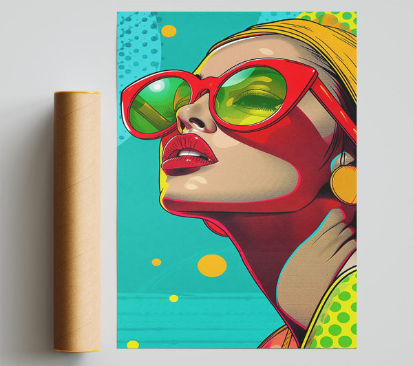 Red Sunshades Dream Giclee Print