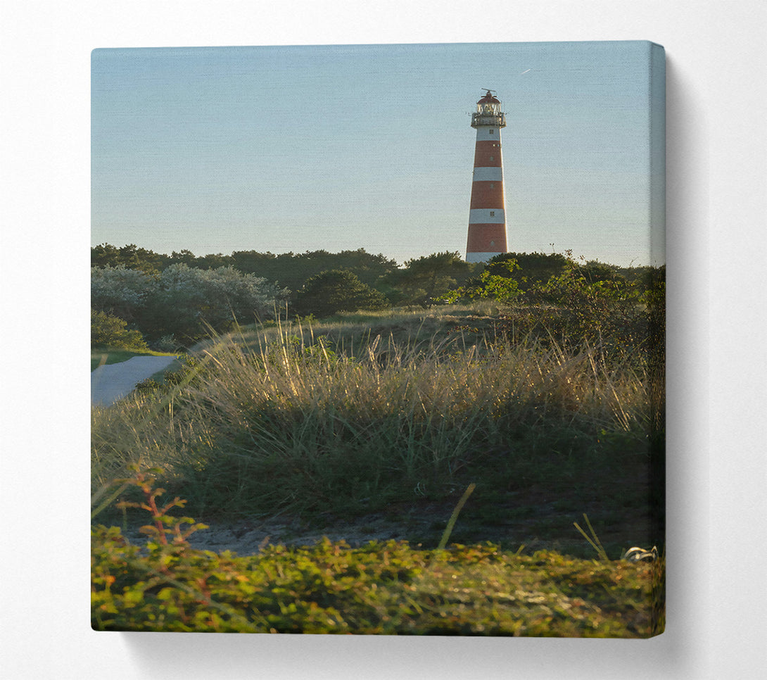 A Canvas Print of Red And White Beacon Canvas Wall Art