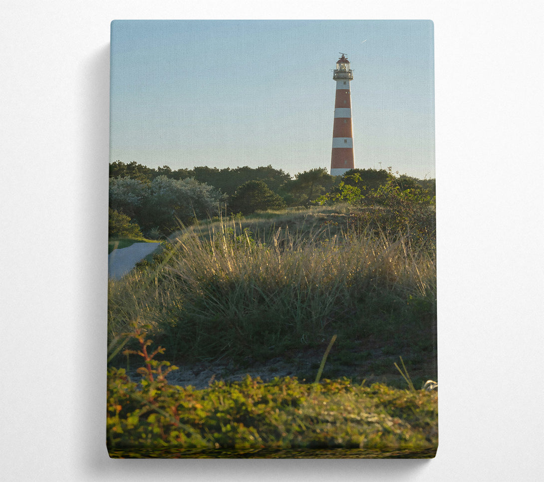  A Canvas Print of Red And White Beacon Canvas Wall Art