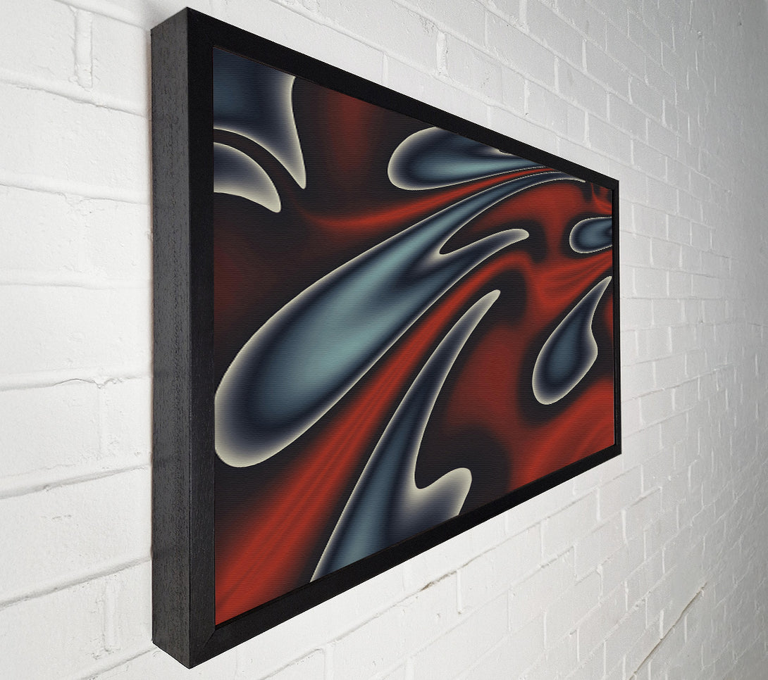  A Canvas Print of Crimson Swirling Shapes Canvas Art