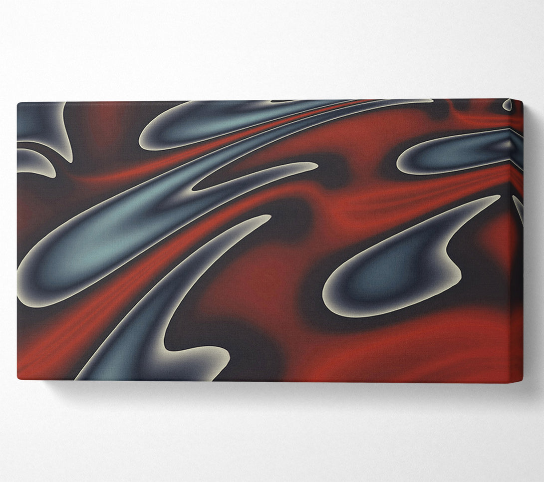  A Canvas Print of Crimson Swirling Shapes Canvas Art