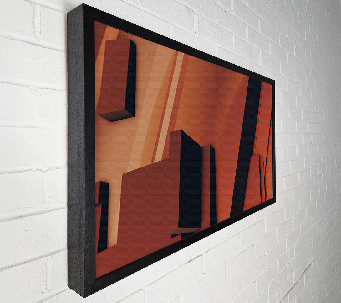  A Canvas Print of Burnt Orange Geometry Canvas Print