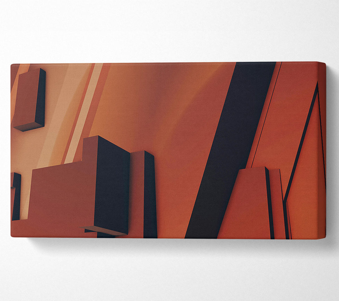  A Canvas Print of Burnt Orange Geometry Canvas Print