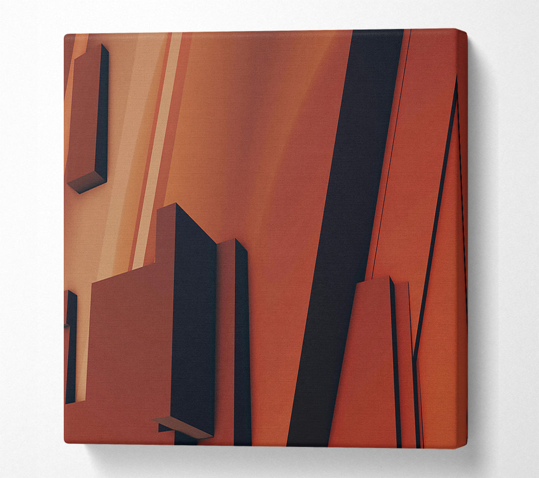  A Canvas Print of Burnt Orange Geometry Canvas Print
