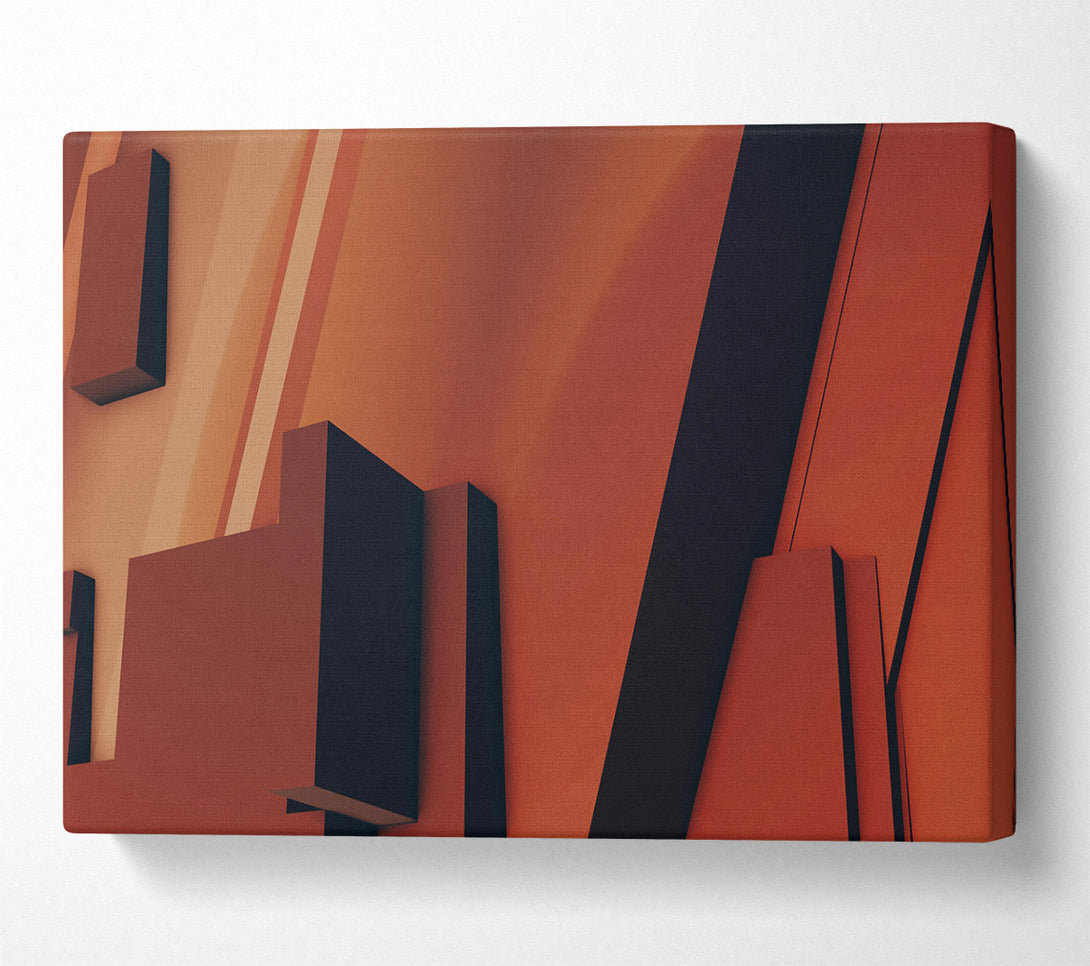  A Canvas Print of Burnt Orange Geometry Canvas Print