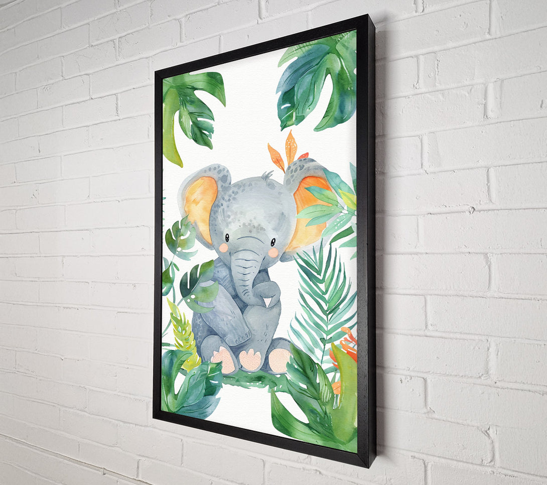  A Canvas Print of Grey Elephant Jungle Dream Canvas Art