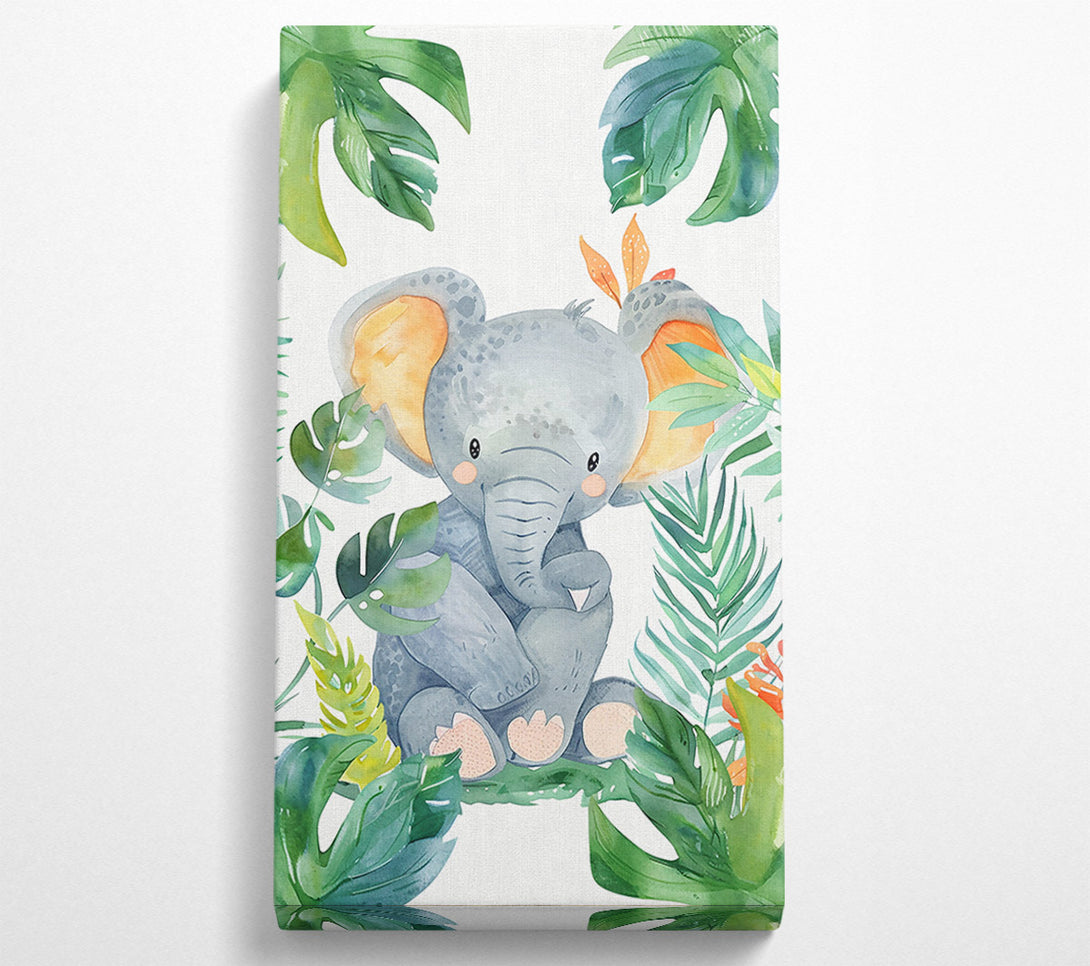  A Canvas Print of Grey Elephant Jungle Dream Canvas Art