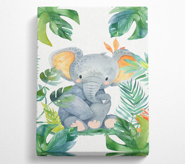  A Canvas Print of Grey Elephant Jungle Dream Canvas Art