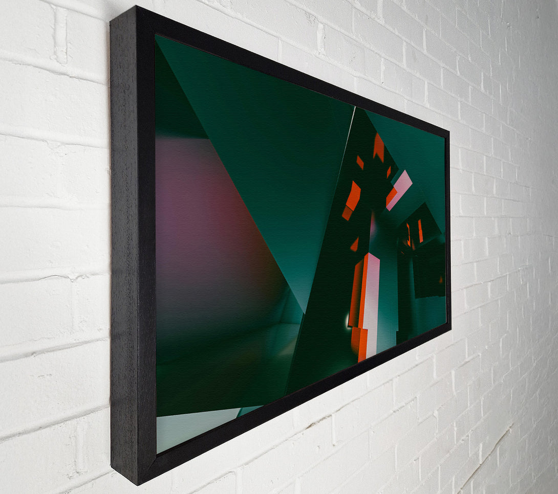  A Canvas Print of Emerald Geometric Echoes Canvas Wall Art