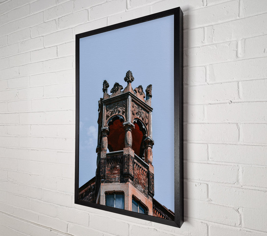  A Canvas Print of Crimson Brick Spire Canvas Print