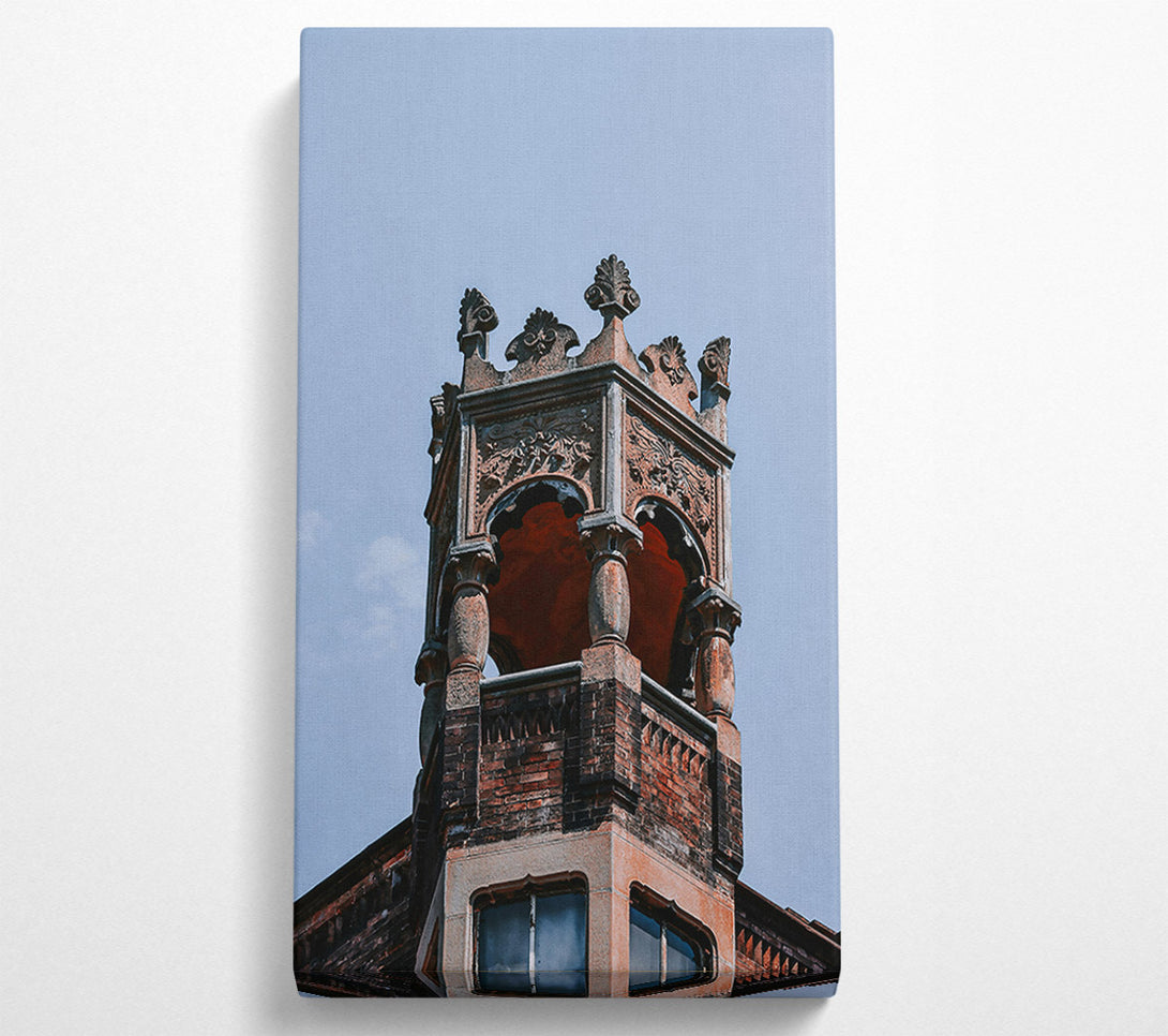  A Canvas Print of Crimson Brick Spire Canvas Print