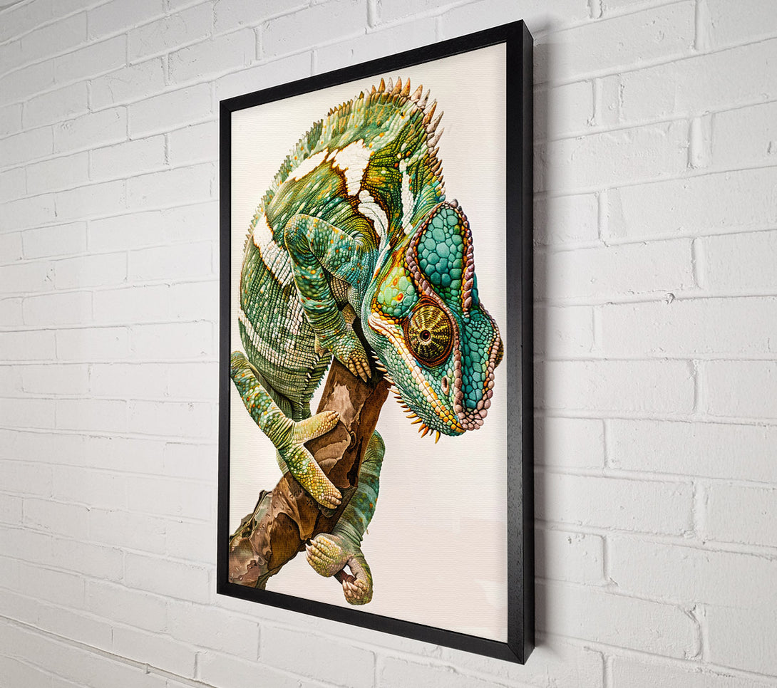 A Canvas Print of Chameleon Looking Canvas Wall Art