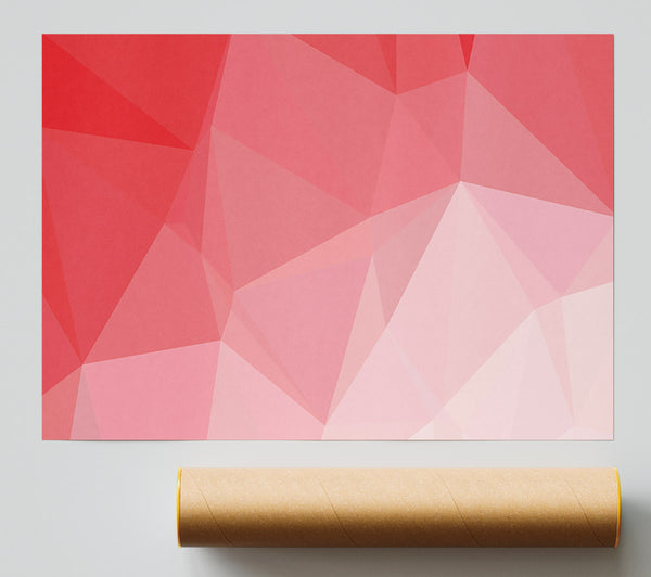 Crimson Geometric Abstract Giclee Print