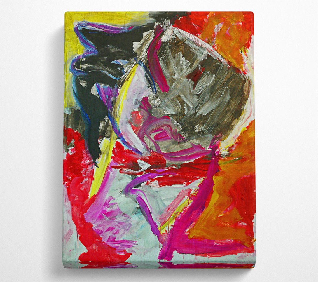  A Canvas Print of Crimson Swirls And Hues Canvas Wall Art