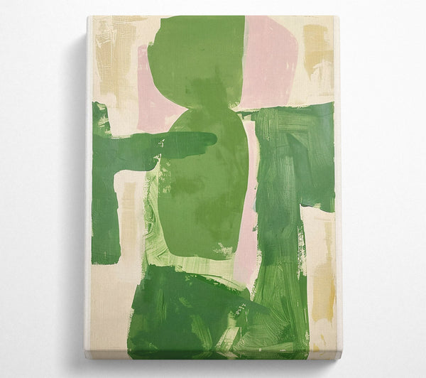  A Canvas Print of Emerald Abstract Forms Canvas Art