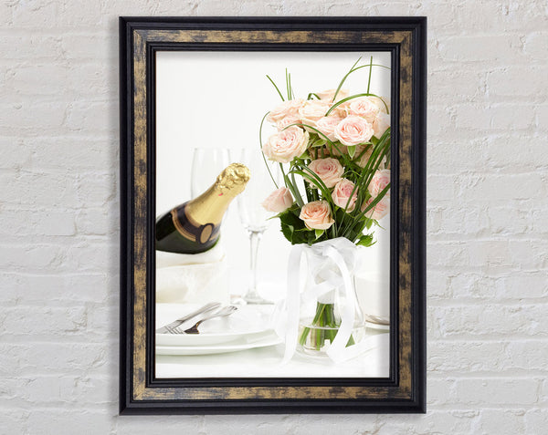 Champagne Rose Framed Print