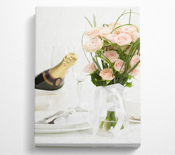  A Canvas Print of Champagne Rose Canvas Print