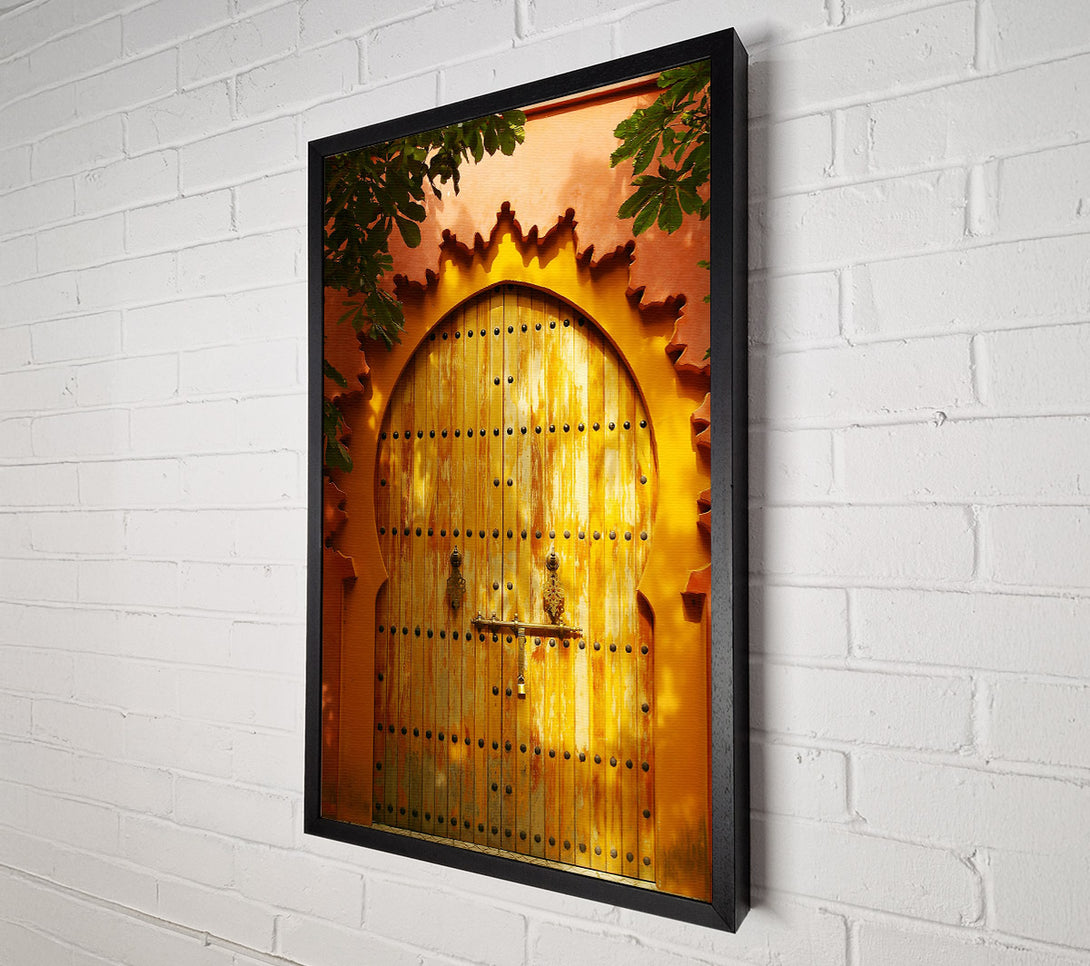  A Canvas Print of Golden Moroccan Doorway Canvas Wall Art