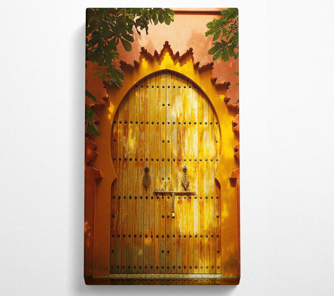  A Canvas Print of Golden Moroccan Doorway Canvas Wall Art