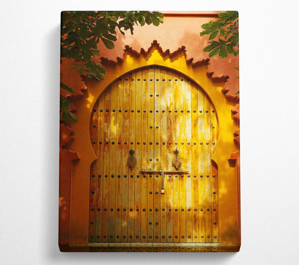  A Canvas Print of Golden Moroccan Doorway Canvas Wall Art