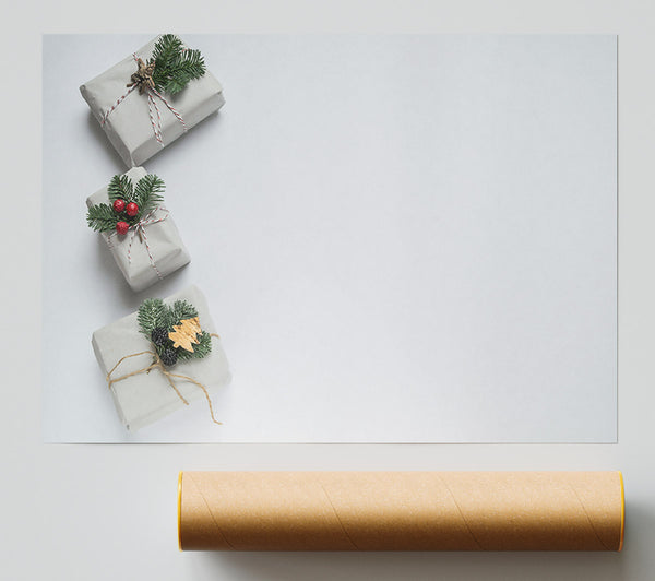 White Christmas Gifts Poster