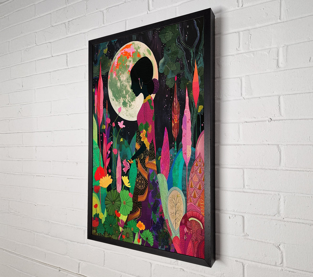  A Canvas Print of Green Moon Garden Canvas Print
