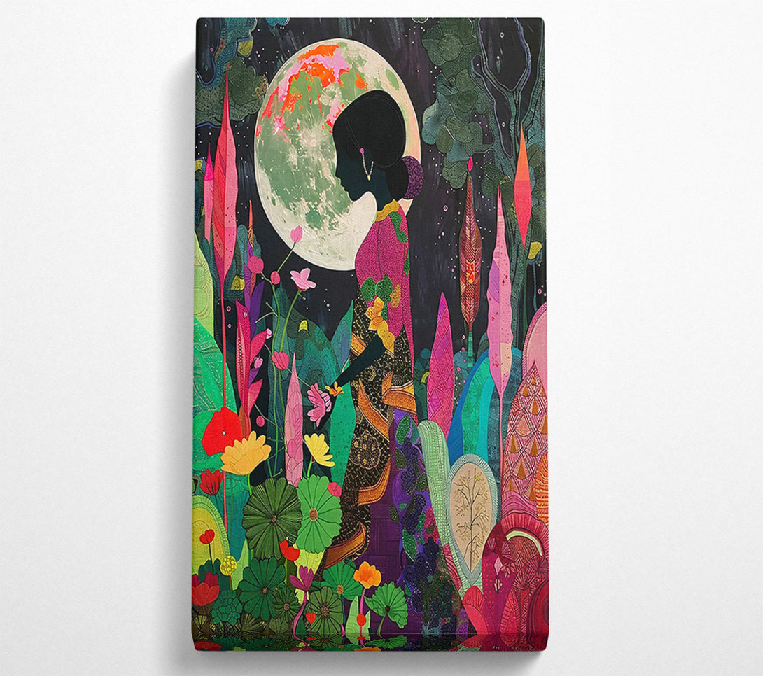  A Canvas Print of Green Moon Garden Canvas Print