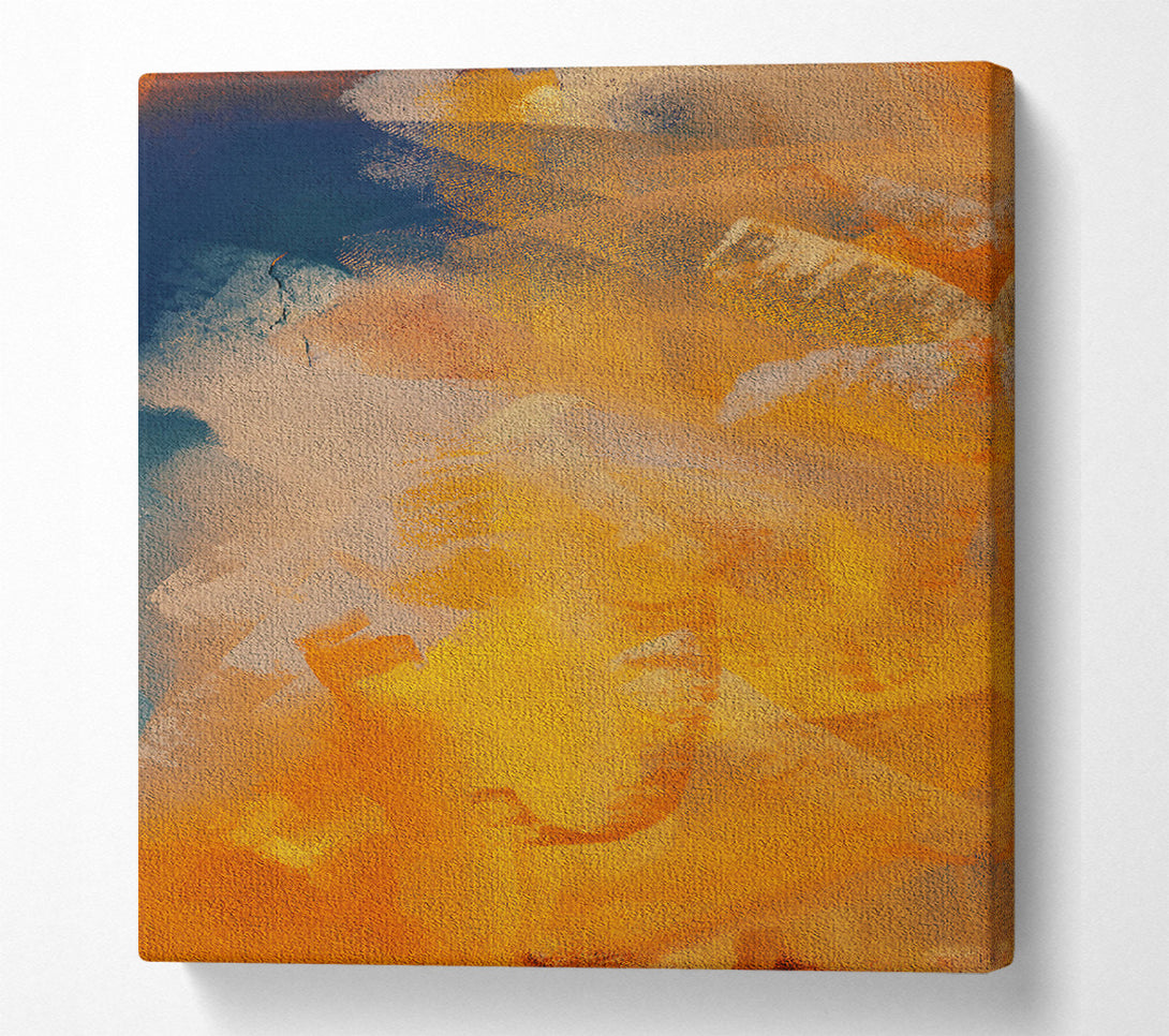  A Canvas Print of Golden Abstract Dreams Canvas Wall Art