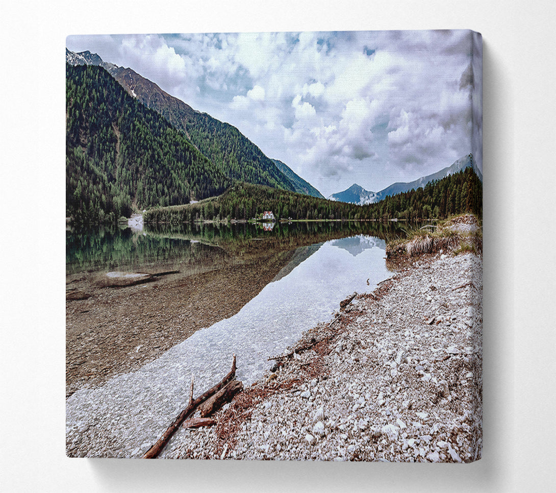  A Canvas Print of White Sands Reflection Canvas Art