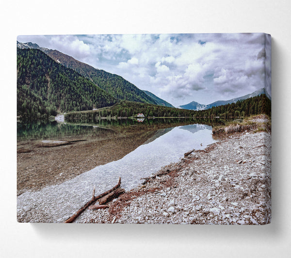  A Canvas Print of White Sands Reflection Canvas Art
