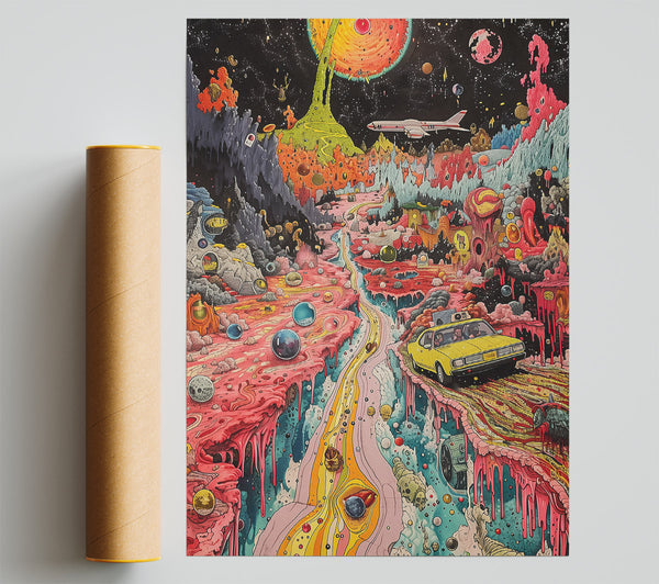 Pink Cosmic Stream Print