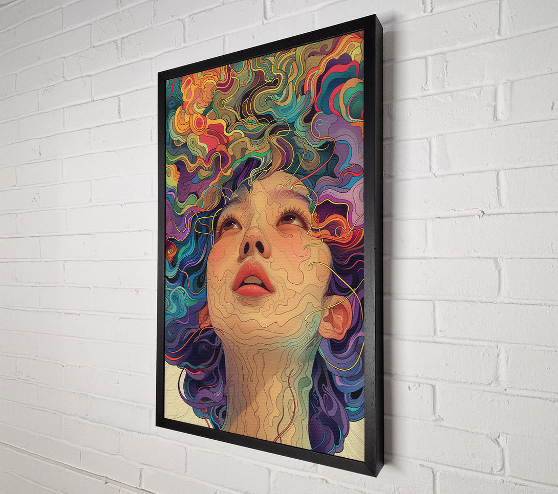  A Canvas Print of Crimson Curls Embrace Canvas Art
