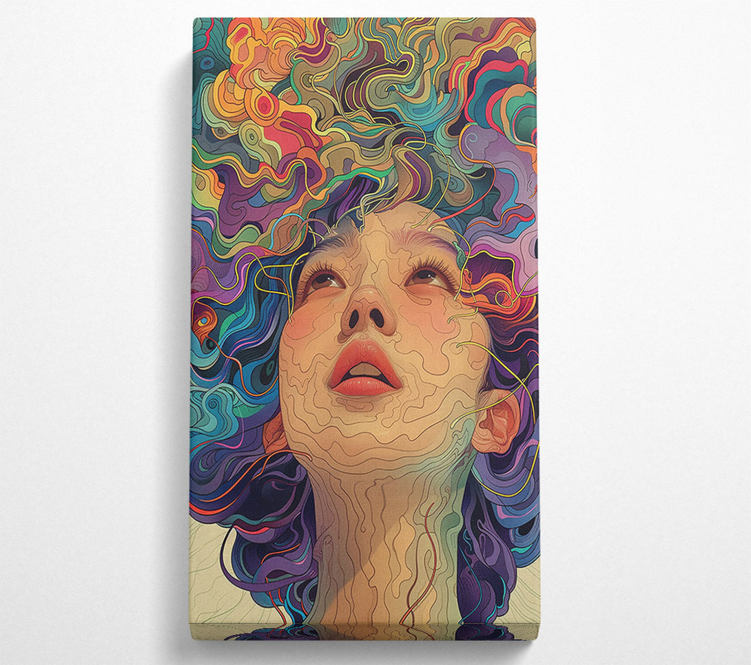  A Canvas Print of Crimson Curls Embrace Canvas Art