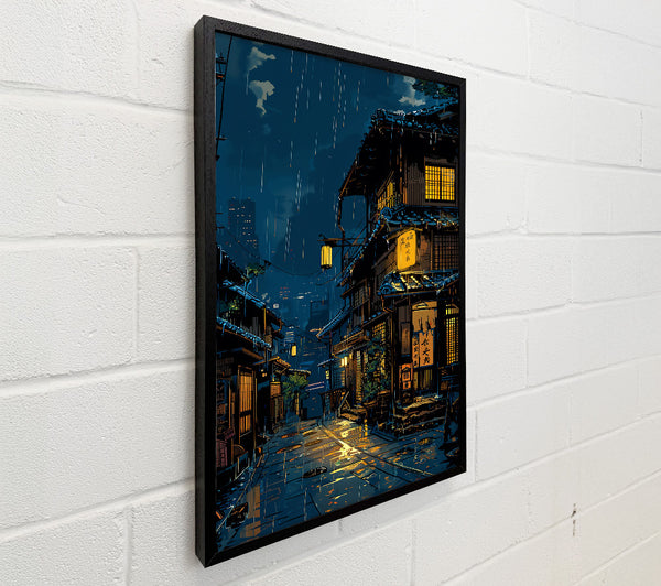 Blue Neon Rain