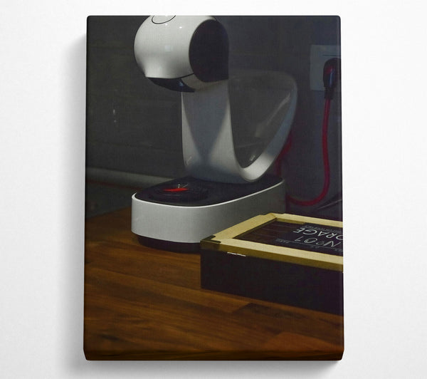  A Canvas Print of White Coffee Machine Still Life Canvas Art