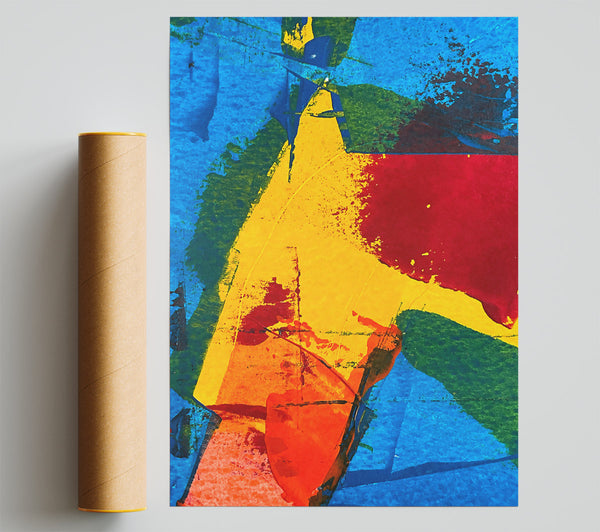 Golden Abstract Splash Print