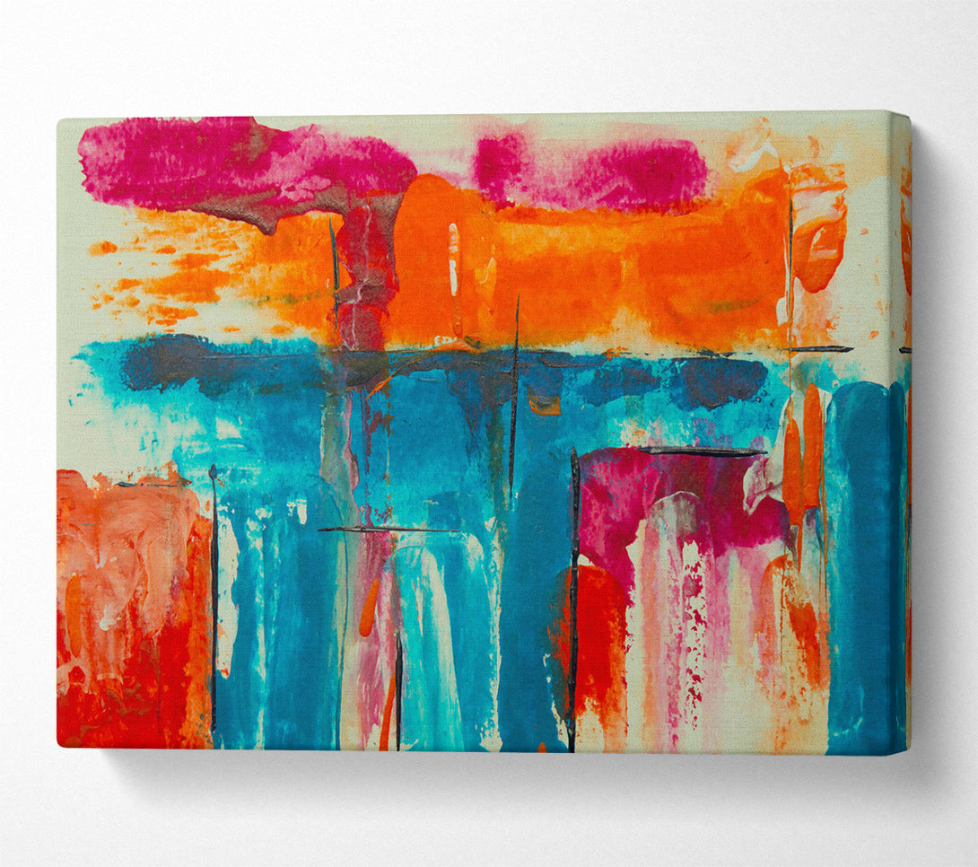  A Canvas Print of Azure And Orange Hues Canvas Print