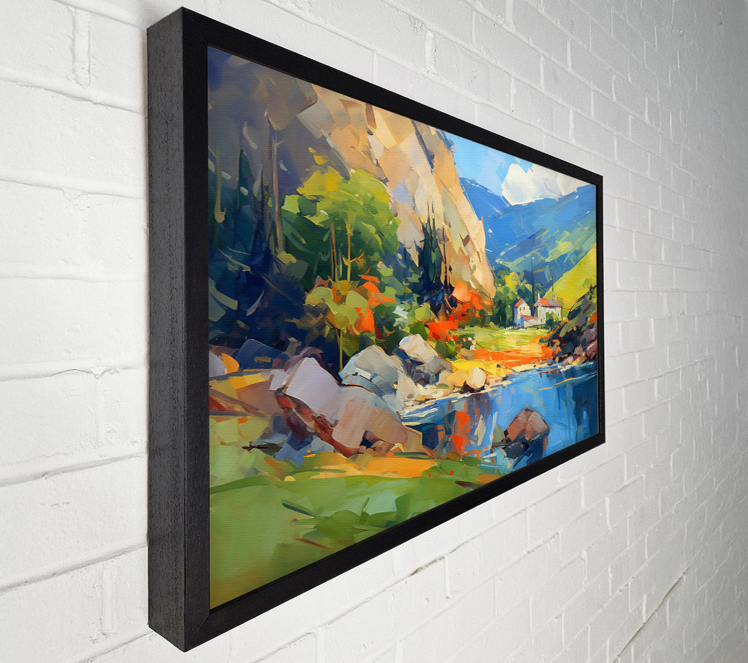  A Canvas Print of Blue Reflections In The Valley Canvas Art