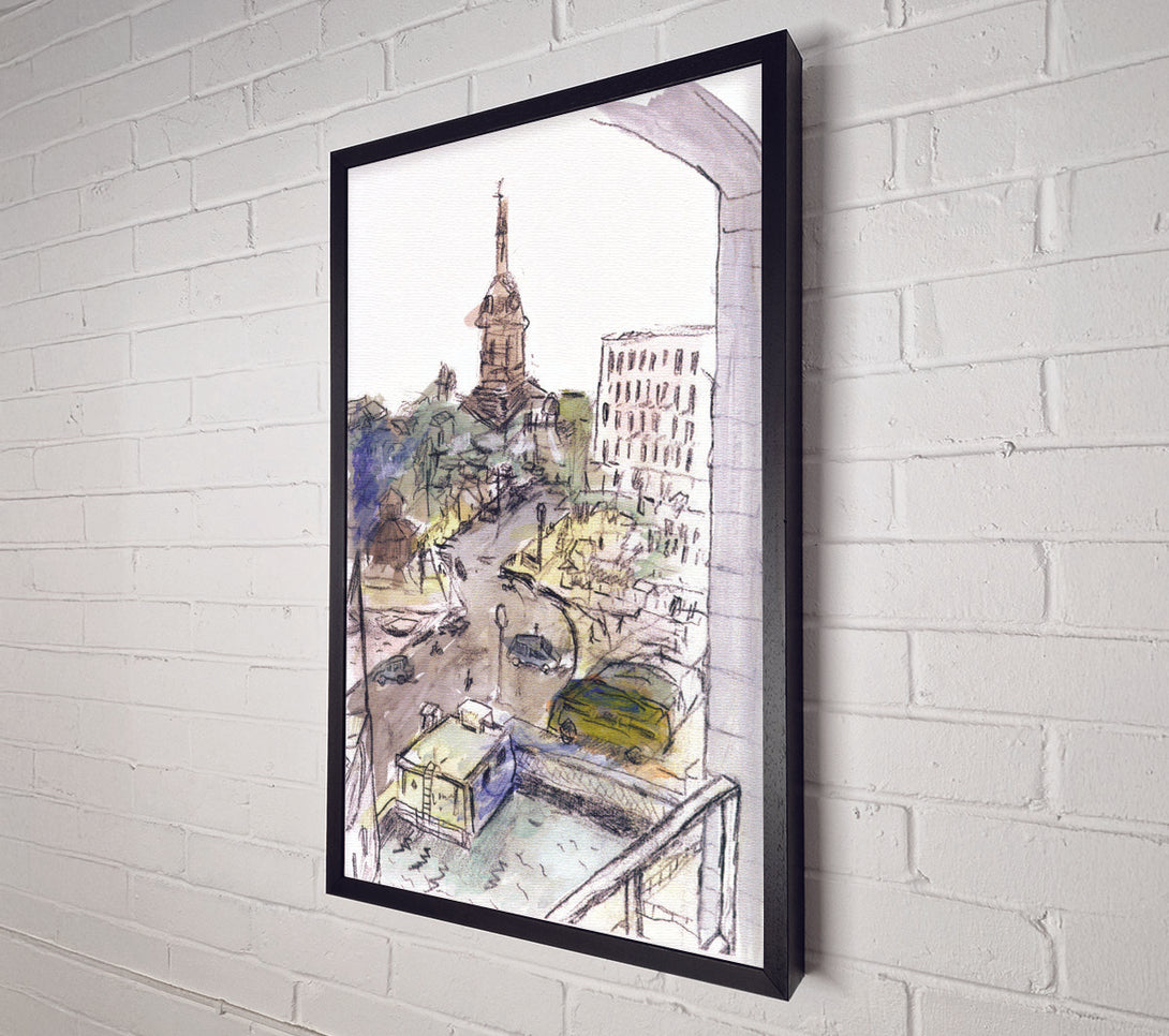  A Canvas Print of Charcoal Town Canvas Wall Art