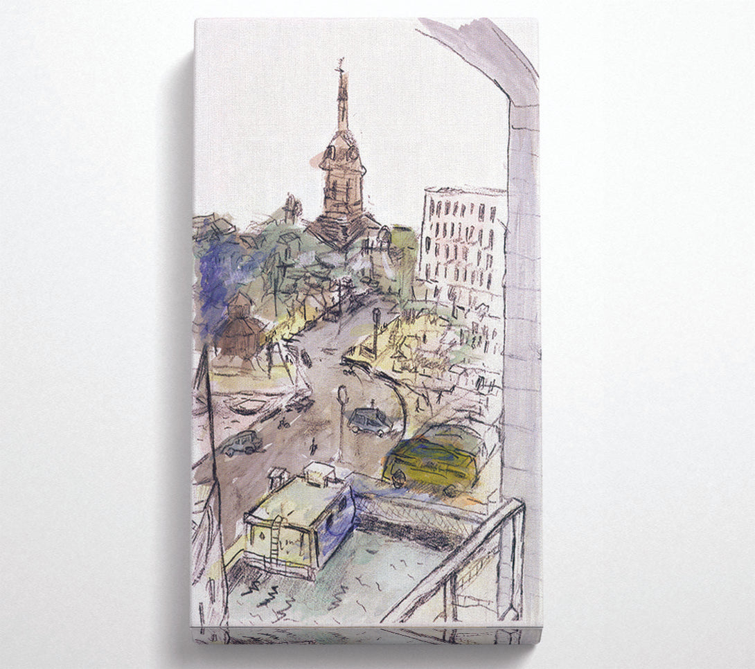 A Canvas Print of Charcoal Town Canvas Wall Art